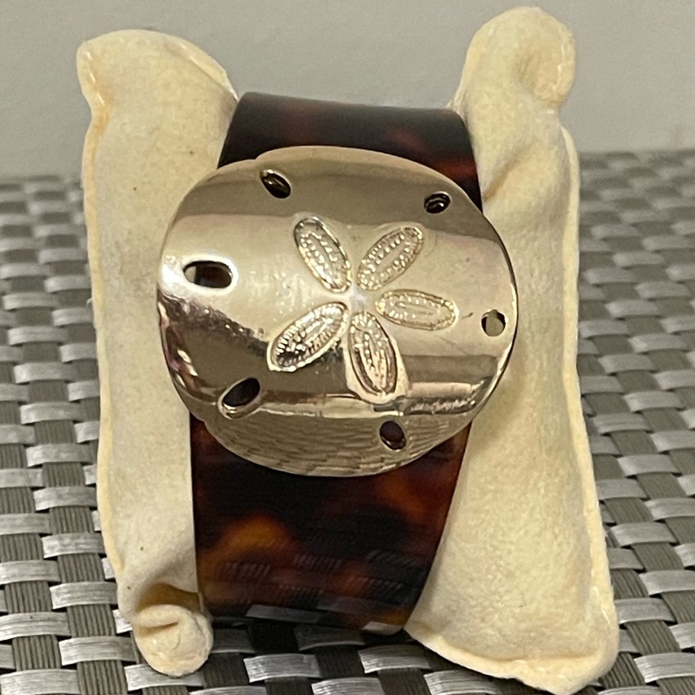 Vintage Mud Pie Tortoise Cuff Bracelet